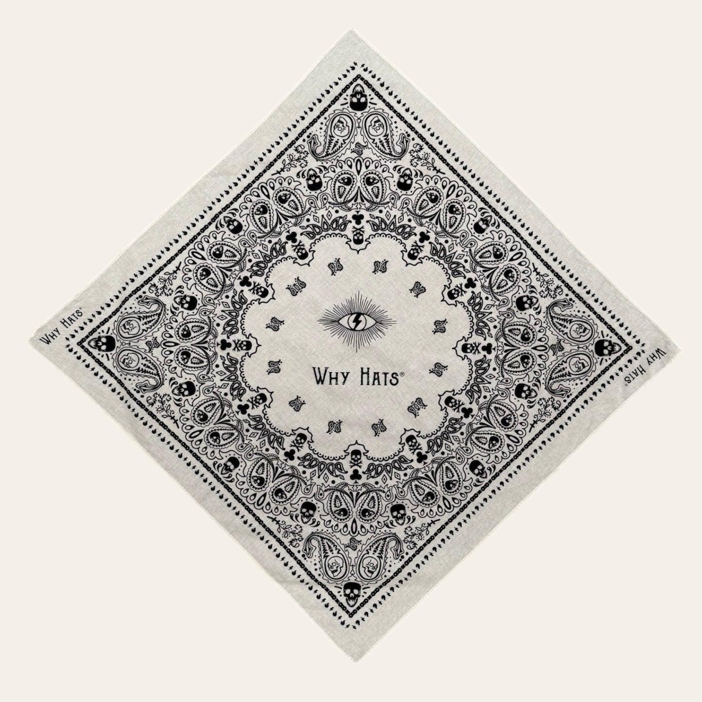 ''Paisley Skull'' Bandana