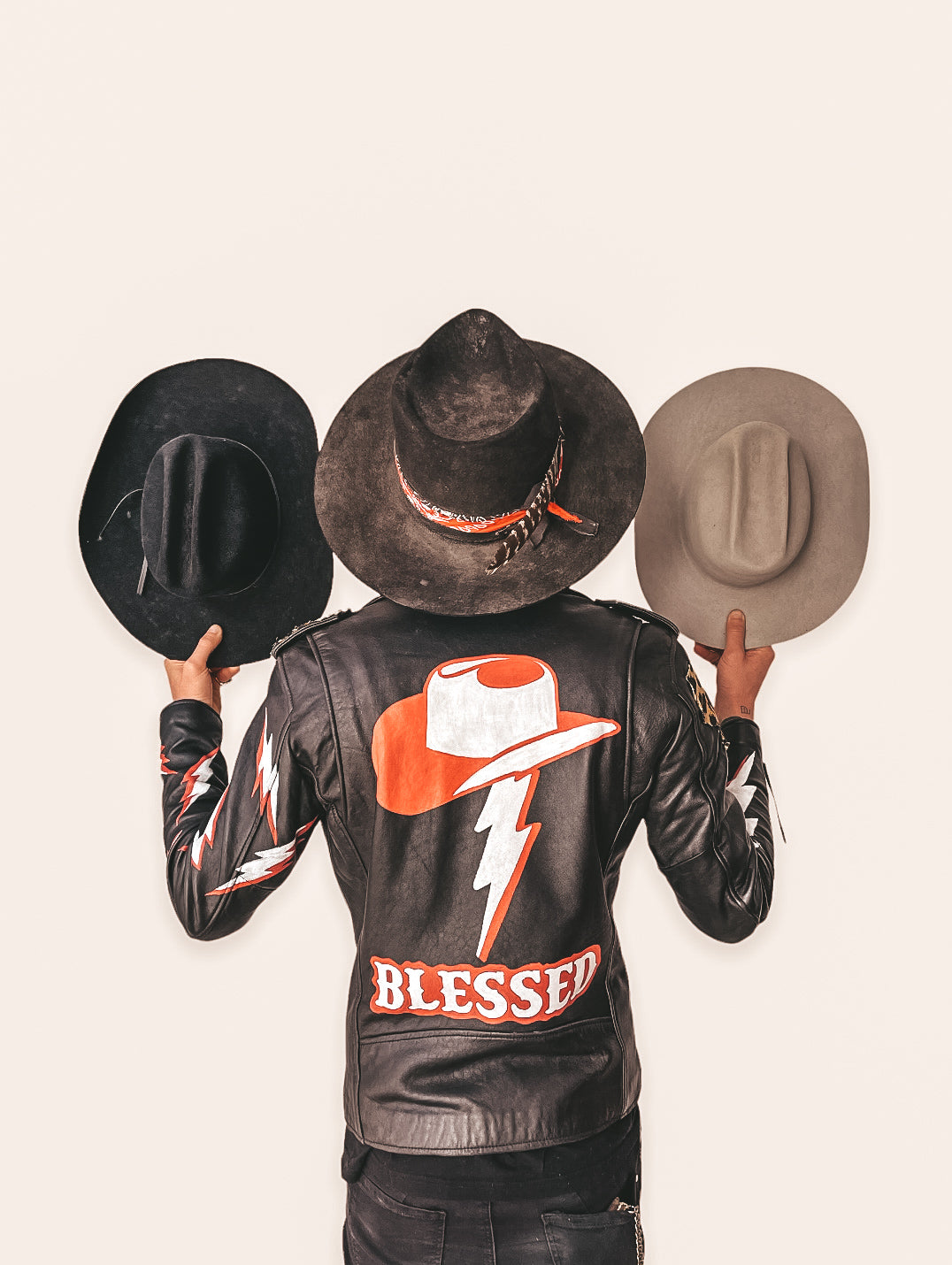 ''BLESSED'' Jacket Why Hats x Anabel blond